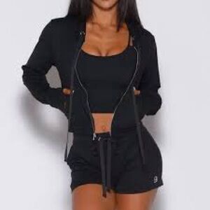 Bombshell sportswear Black Zip-Up Hoodie signature jacket